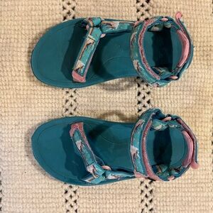 Teva Kids Aqua and Pink Sandals